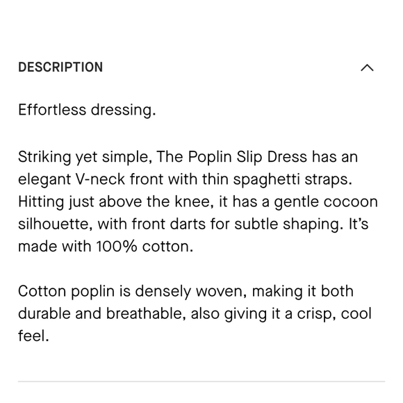 Everlane Poplin Slip Dress NWT - Picture 6 of 6